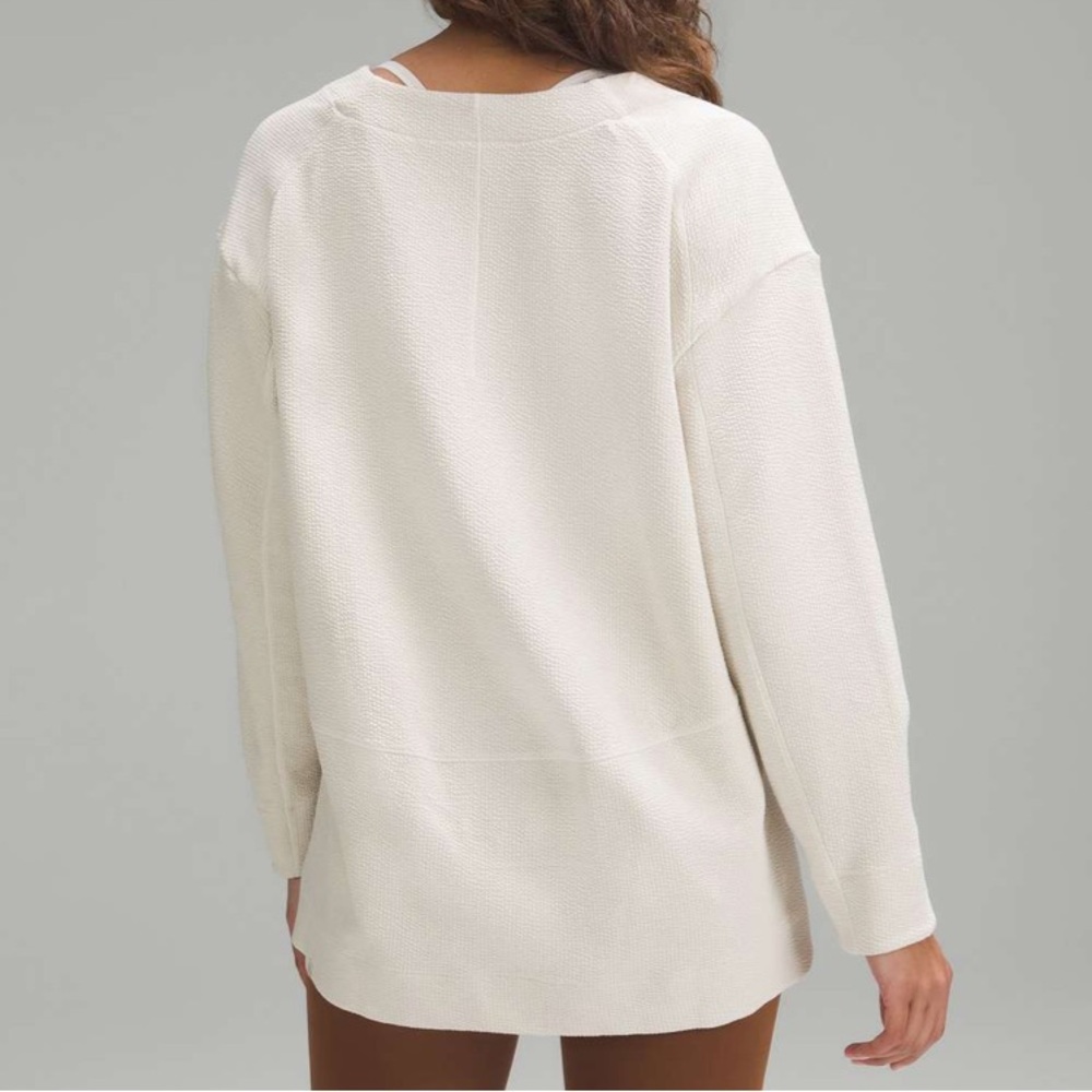 Lululemon Textured V-Neck Pullover Bone - Picture 5 of 10